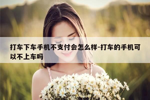 打车下车手机不支付会怎么样-打车的手机可以不上车吗-第1张图片-优惠活动网