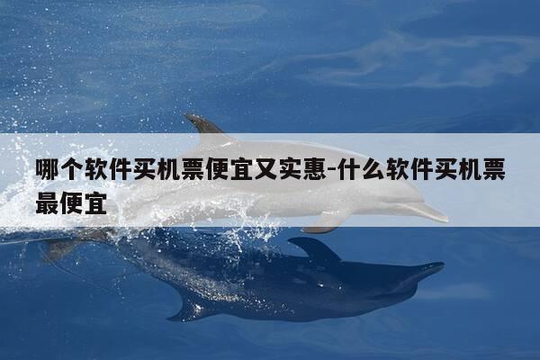 哪个软件买机票便宜又实惠-什么软件买机票最便宜-第1张图片-优惠活动网