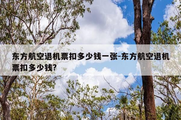 东方航空退机票扣多少钱一张-东方航空退机票扣多少钱?-第1张图片-优惠活动网