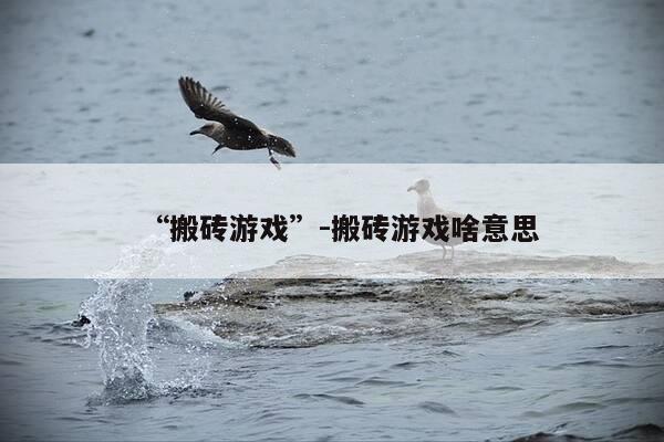 “搬砖游戏”-搬砖游戏啥意思-第1张图片-优惠活动网