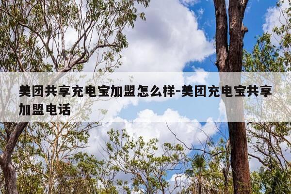 美团共享充电宝加盟怎么样-美团充电宝共享加盟电话-第1张图片-优惠活动网 美团共享充电宝加盟怎么样-美团充电宝共享加盟电话-第1张图片-优惠活动网