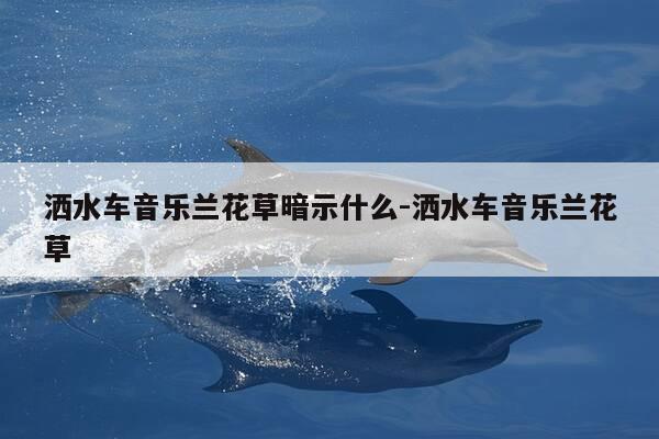 洒水车音乐兰花草暗示什么-洒水车音乐兰花草-第1张图片-优惠活动网 洒水车音乐兰花草暗示什么-洒水车音乐兰花草-第1张图片-优惠活动网