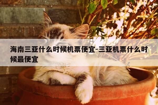 海南三亚什么时候机票便宜-三亚机票什么时候最便宜-第1张图片-优惠活动网