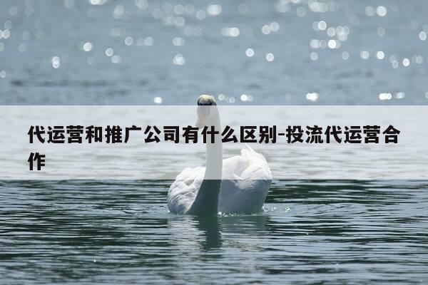 代运营和推广公司有什么区别-投流代运营合作-第1张图片-优惠活动网 代运营和推广公司有什么区别-投流代运营合作-第1张图片-优惠活动网