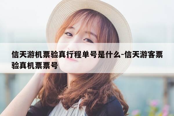 信天游机票验真行程单号是什么-信天游客票验真机票票号-第1张图片-优惠活动网