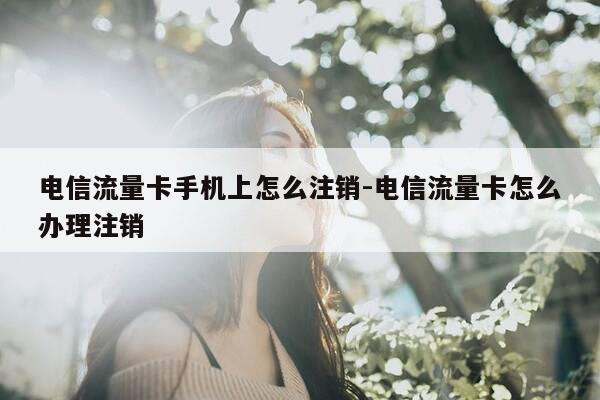 电信流量卡手机上怎么注销-电信流量卡怎么办理注销-第1张图片-优惠活动网