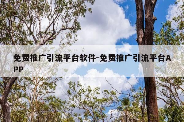 免费推广引流平台软件-免费推广引流平台APP-第1张图片-优惠活动网