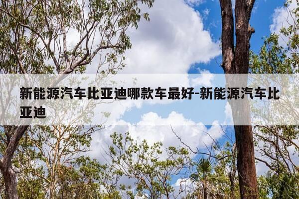 新能源汽车比亚迪哪款车最好-新能源汽车比亚迪-第1张图片-优惠活动网