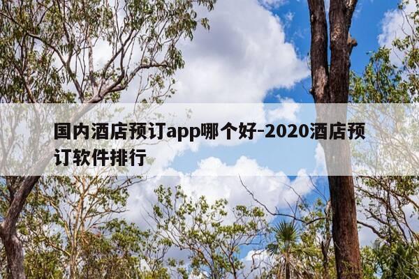 国内酒店预订app哪个好-2020酒店预订软件排行-第1张图片-优惠活动网