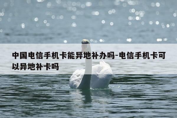中国电信手机卡能异地补办吗-电信手机卡可以异地补卡吗-第1张图片-优惠活动网