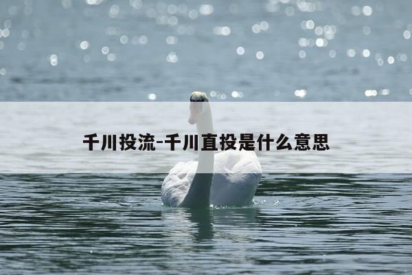 千川投流-千川直投是什么意思-第1张图片-优惠活动网 千川投流-千川直投是什么意思-第1张图片-优惠活动网