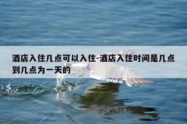 酒店入住几点可以入住-酒店入住时间是几点到几点为一天的-第1张图片-优惠活动网