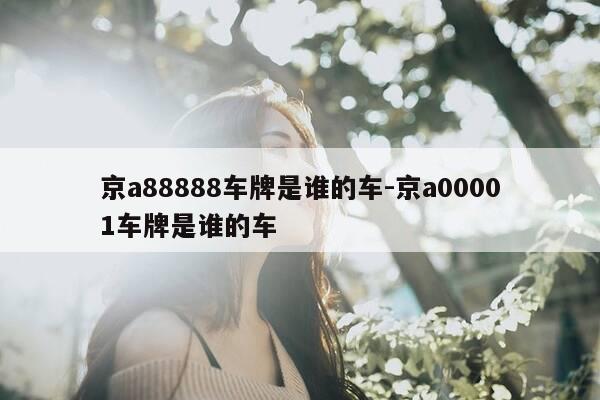 京a88888车牌是谁的车-京a00001车牌是谁的车-第1张图片-优惠活动网