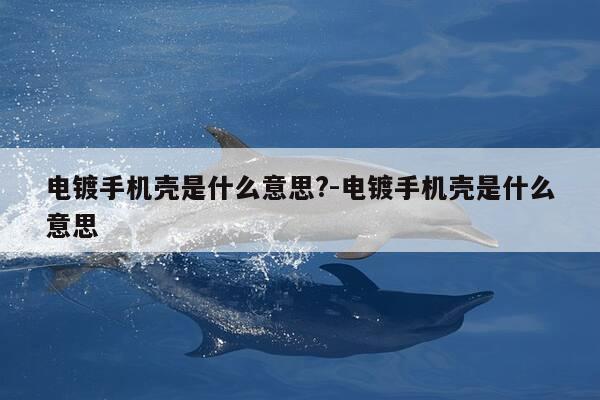 电镀手机壳是什么意思?-电镀手机壳是什么意思-第1张图片-优惠活动网 电镀手机壳是什么意思?-电镀手机壳是什么意思-第1张图片-优惠活动网