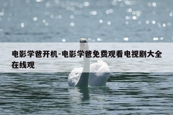 电影学爸开机-电影学爸免费观看电视剧大全在线观-第1张图片-优惠活动网