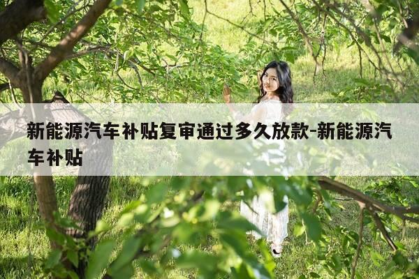 新能源汽车补贴复审通过多久放款-新能源汽车补贴-第1张图片-优惠活动网