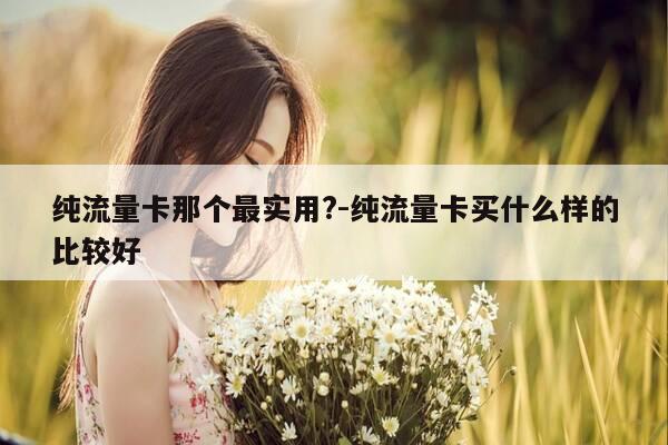 纯流量卡那个最实用?-纯流量卡买什么样的比较好-第1张图片-优惠活动网