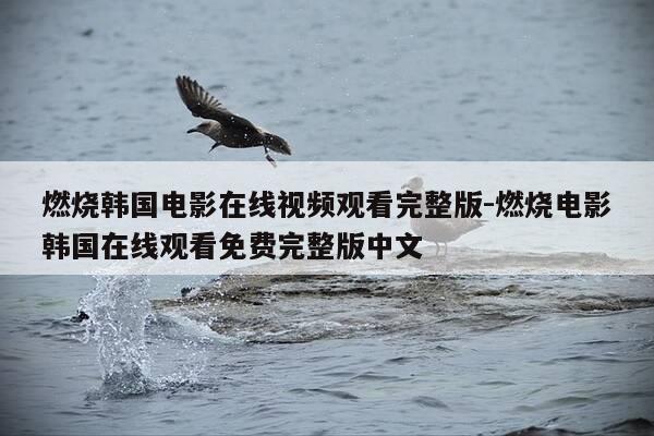 燃烧韩国电影在线视频观看完整版-燃烧电影韩国在线观看免费完整版中文-第1张图片-优惠活动网