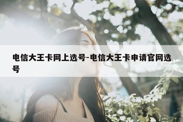 电信大王卡网上选号-电信大王卡申请官网选号-第1张图片-优惠活动网 电信大王卡网上选号-电信大王卡申请官网选号-第1张图片-优惠活动网