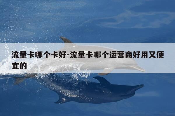 流量卡哪个卡好-流量卡哪个运营商好用又便宜的-第1张图片-优惠活动网