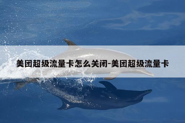 美团超级流量卡怎么关闭-美团超级流量卡-第1张图片-优惠活动网