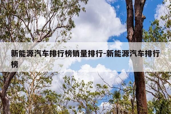 新能源汽车排行榜销量排行-新能源汽车排行榜-第1张图片-优惠活动网