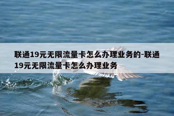 联通19元无限流量卡怎么办理业务的-联通19元无限流量卡怎么办理业务-第1张图片-优惠活动网 联通19元无限流量卡怎么办理业务的-联通19元无限流量卡怎么办理业务-第1张图片-优惠活动网