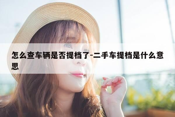 怎么查车辆是否提档了-二手车提档是什么意思-第1张图片-优惠活动网