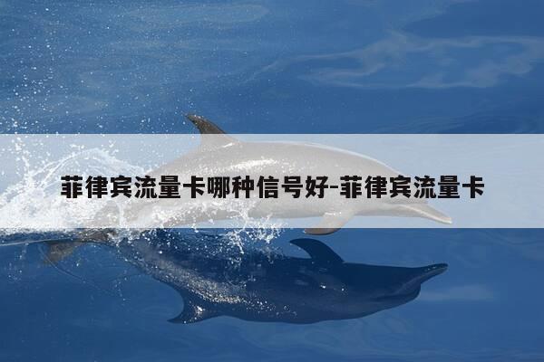 菲律宾流量卡哪种信号好-菲律宾流量卡-第1张图片-优惠活动网