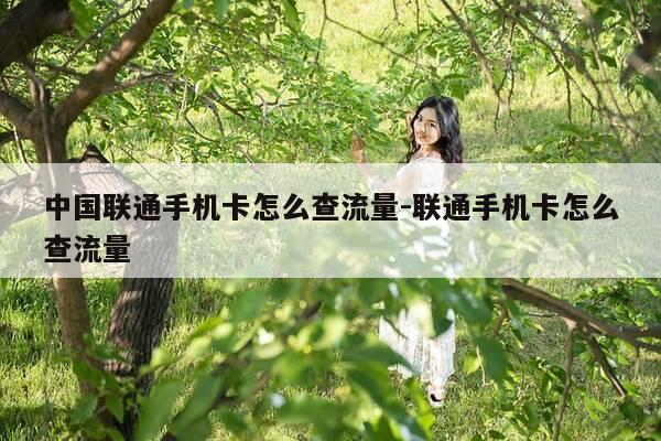 中国联通手机卡怎么查流量-联通手机卡怎么查流量-第1张图片-优惠活动网