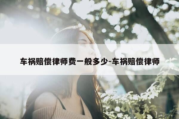 车祸赔偿律师费一般多少-车祸赔偿律师-第1张图片-优惠活动网