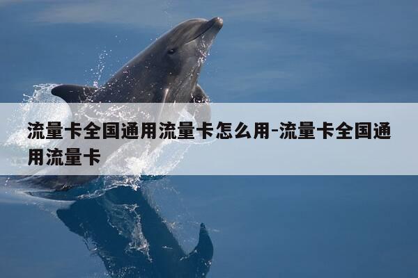 流量卡全国通用流量卡怎么用-流量卡全国通用流量卡-第1张图片-优惠活动网