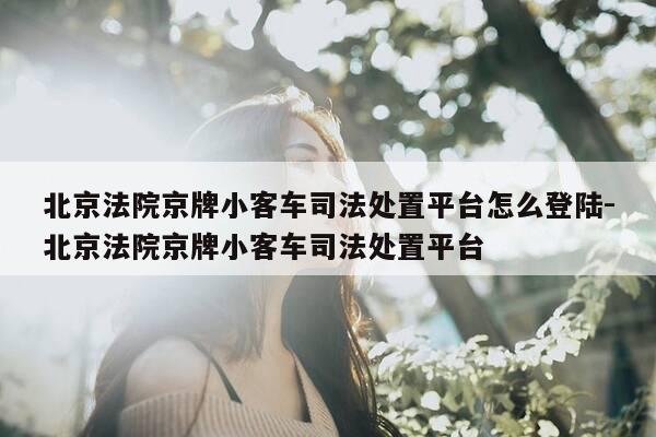 北京法院京牌小客车司法处置平台怎么登陆-北京法院京牌小客车司法处置平台-第1张图片-优惠活动网 北京法院京牌小客车司法处置平台怎么登陆-北京法院京牌小客车司法处置平台-第1张图片-优惠活动网