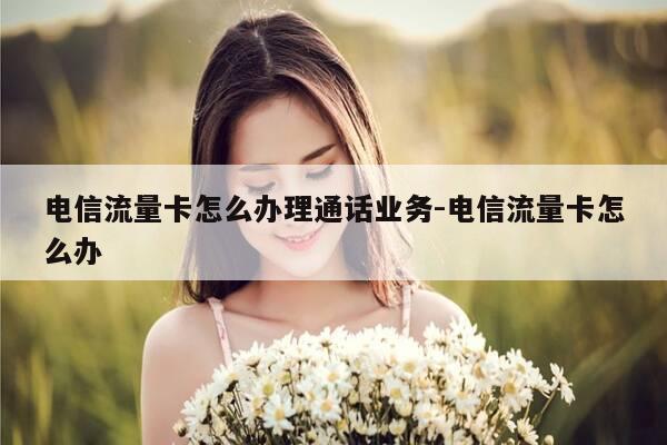 电信流量卡怎么办理通话业务-电信流量卡怎么办-第1张图片-优惠活动网