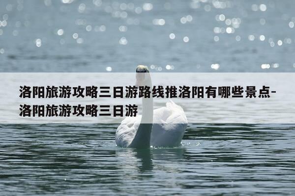洛阳旅游攻略三日游路线推洛阳有哪些景点-洛阳旅游攻略三日游-第1张图片-优惠活动网