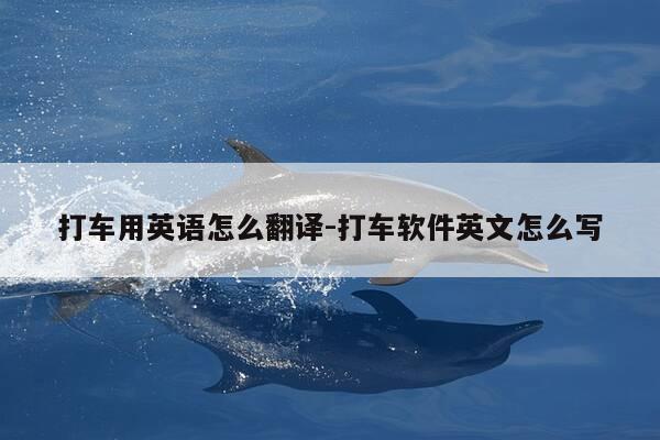 打车用英语怎么翻译-打车软件英文怎么写-第1张图片-优惠活动网