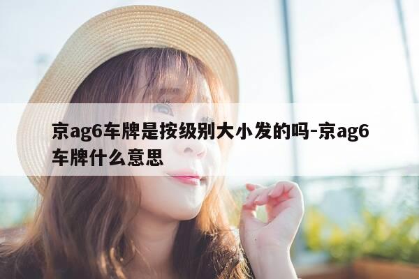 京ag6车牌是按级别大小发的吗-京ag6车牌什么意思-第1张图片-优惠活动网