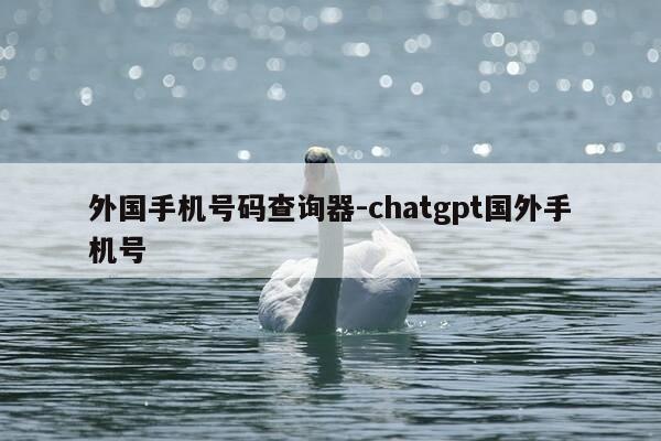 外国手机号码查询器-chatgpt国外手机号-第1张图片-优惠活动网