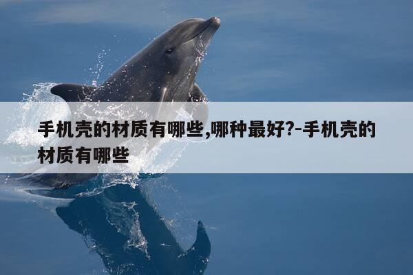 手机壳的材质有哪些,哪种最好?-手机壳的材质有哪些-第1张图片-优惠活动网