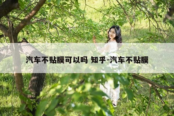 汽车不贴膜可以吗 知乎-汽车不贴膜-第1张图片-优惠活动网