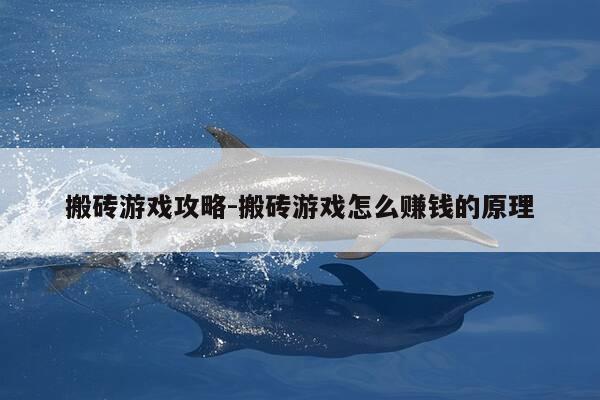 搬砖游戏攻略-搬砖游戏怎么赚钱的原理-第1张图片-优惠活动网