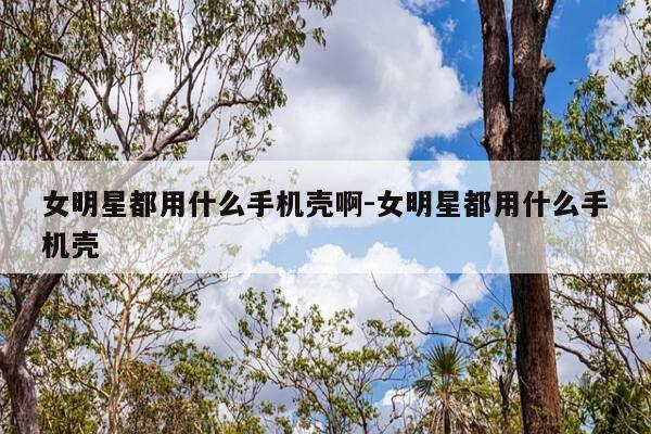 女明星都用什么手机壳啊-女明星都用什么手机壳-第1张图片-优惠活动网