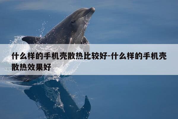 什么样的手机壳散热比较好-什么样的手机壳散热效果好-第1张图片-优惠活动网 什么样的手机壳散热比较好-什么样的手机壳散热效果好-第1张图片-优惠活动网