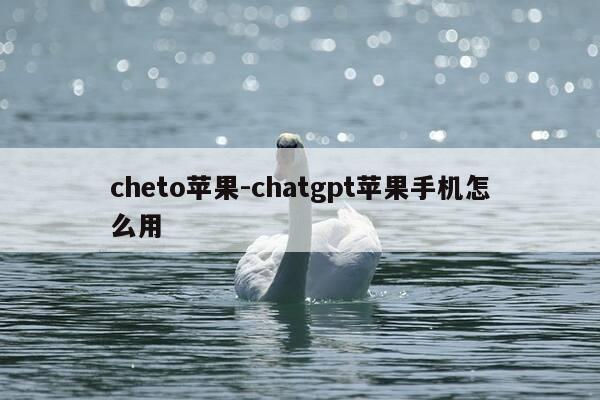 cheto苹果-chatgpt苹果手机怎么用-第1张图片-优惠活动网 cheto苹果-chatgpt苹果手机怎么用-第1张图片-优惠活动网