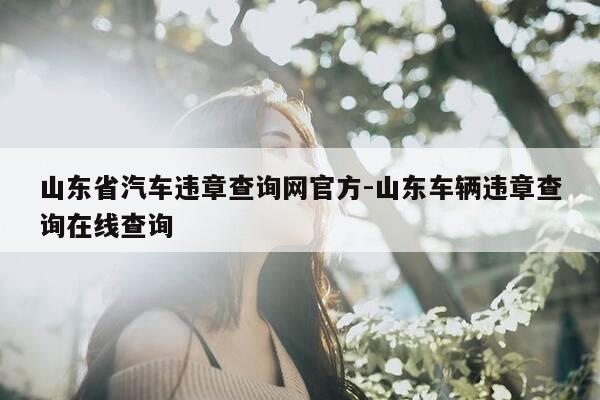 山东省汽车违章查询网官方-山东车辆违章查询在线查询-第1张图片-优惠活动网 山东省汽车违章查询网官方-山东车辆违章查询在线查询-第1张图片-优惠活动网