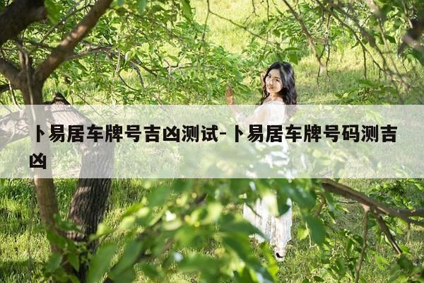 卜易居车牌号吉凶测试-卜易居车牌号码测吉凶-第1张图片-优惠活动网