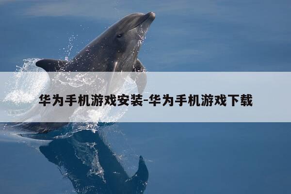 华为手机游戏安装-华为手机游戏下载-第1张图片-优惠活动网