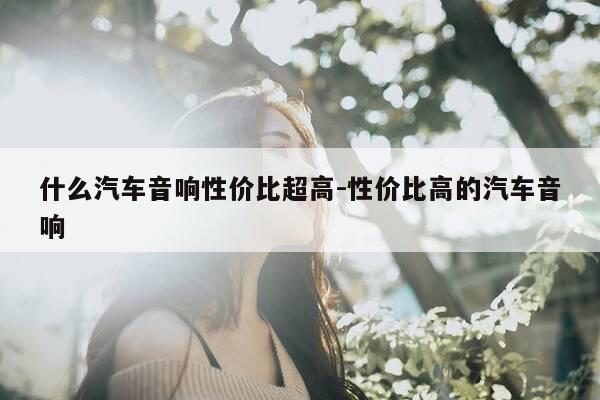 什么汽车音响性价比超高-性价比高的汽车音响-第1张图片-优惠活动网