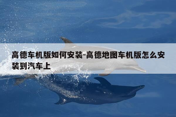 高德车机版如何安装-高德地图车机版怎么安装到汽车上-第1张图片-优惠活动网 高德车机版如何安装-高德地图车机版怎么安装到汽车上-第1张图片-优惠活动网