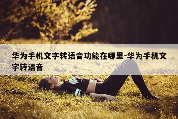 华为手机文字转语音功能在哪里-华为手机文字转语音-第1张图片-优惠活动网 华为手机文字转语音功能在哪里-华为手机文字转语音-第1张图片-优惠活动网
